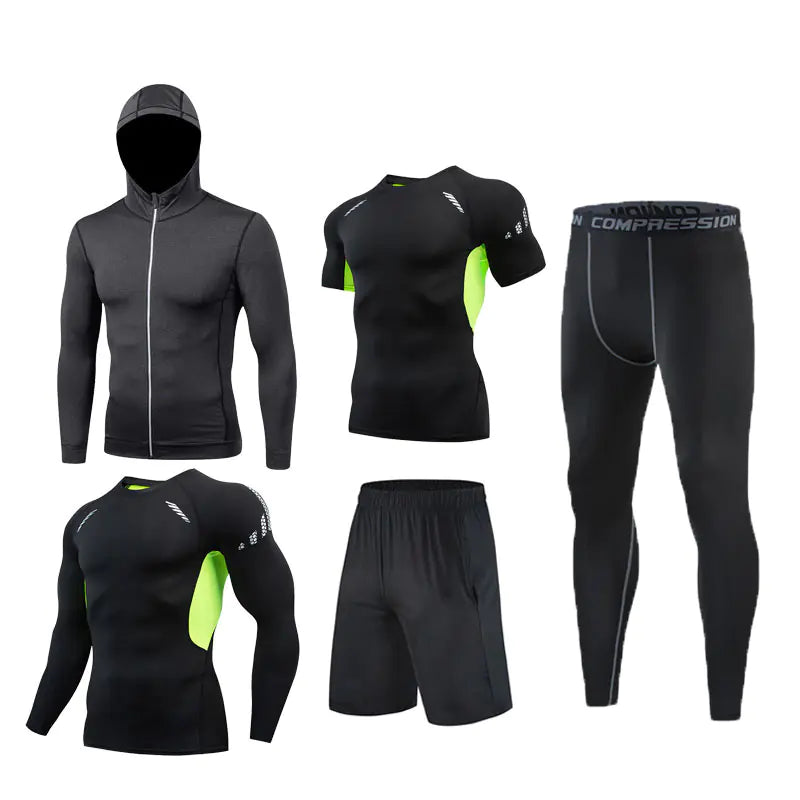 Men's Long-Sleeved Gym Suit for Running and Training