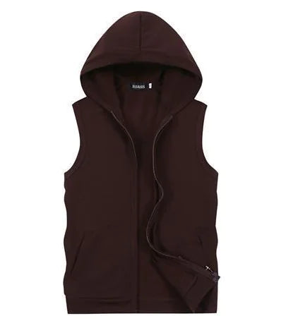 Men's Sleeveless Workout Hoodie for Gym and Running