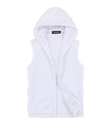 Men's Sleeveless Workout Hoodie for Gym and Running