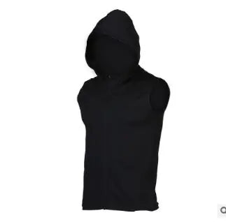 Men's Sleeveless Workout Hoodie for Gym and Running